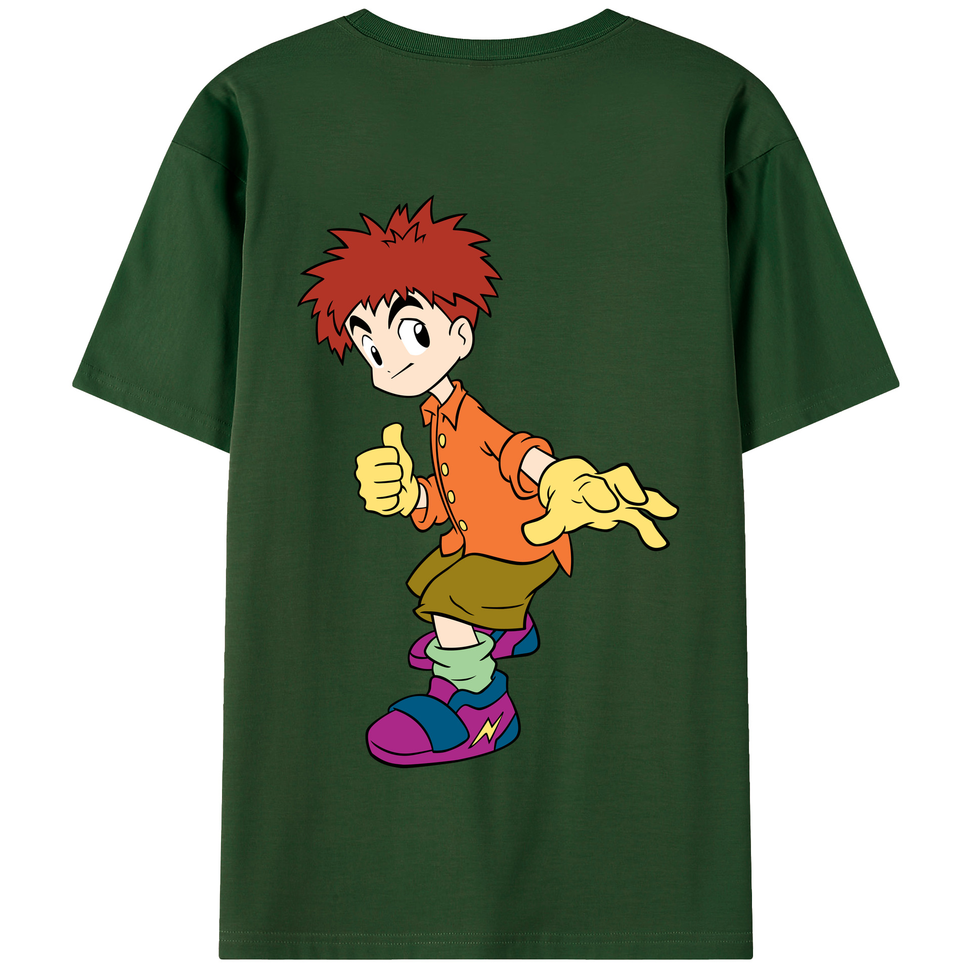 （画像用） Digimon デジタルモンスター/デジモン 綿100％半袖Tシャツ（背面プリント）